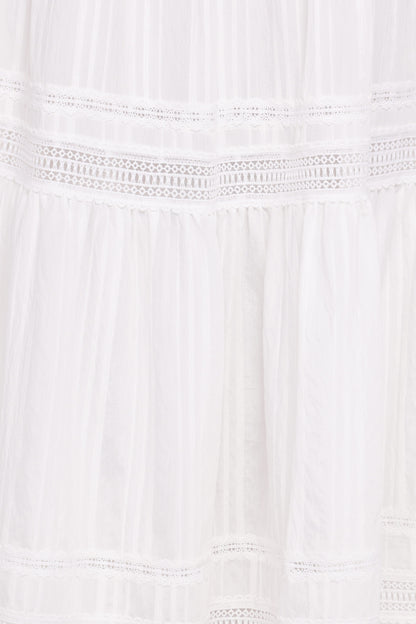 Peony Maxi Skirt - White