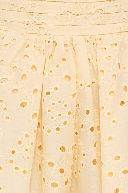 Regina Eyelet Flowy Short - Butter Yellow