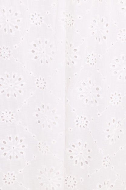 Sinead Eyelet Maxi Skirt - White