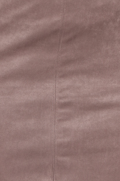 Una Suede Midi Skirt - Mushroom