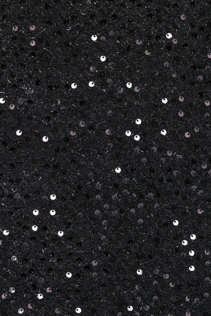 Valentina Tweed Sequins Mini Skirt - Black
