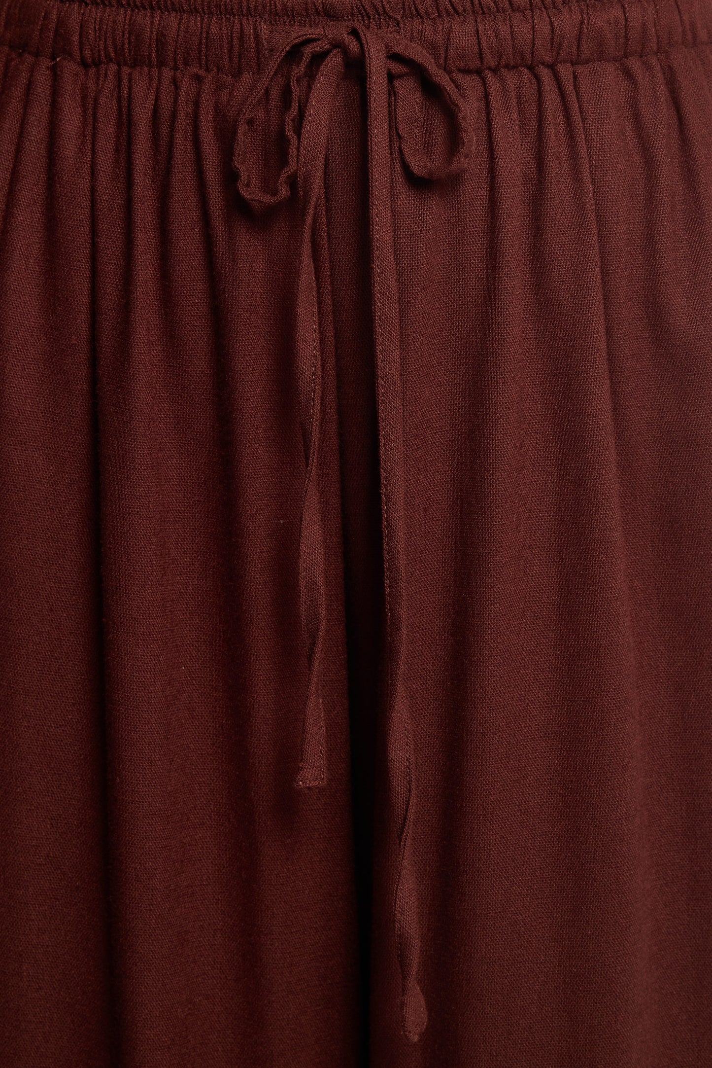 Zane Tie Waist Pant - Chocolate