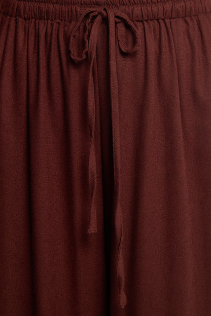 Zane Tie Waist Pant - Chocolate