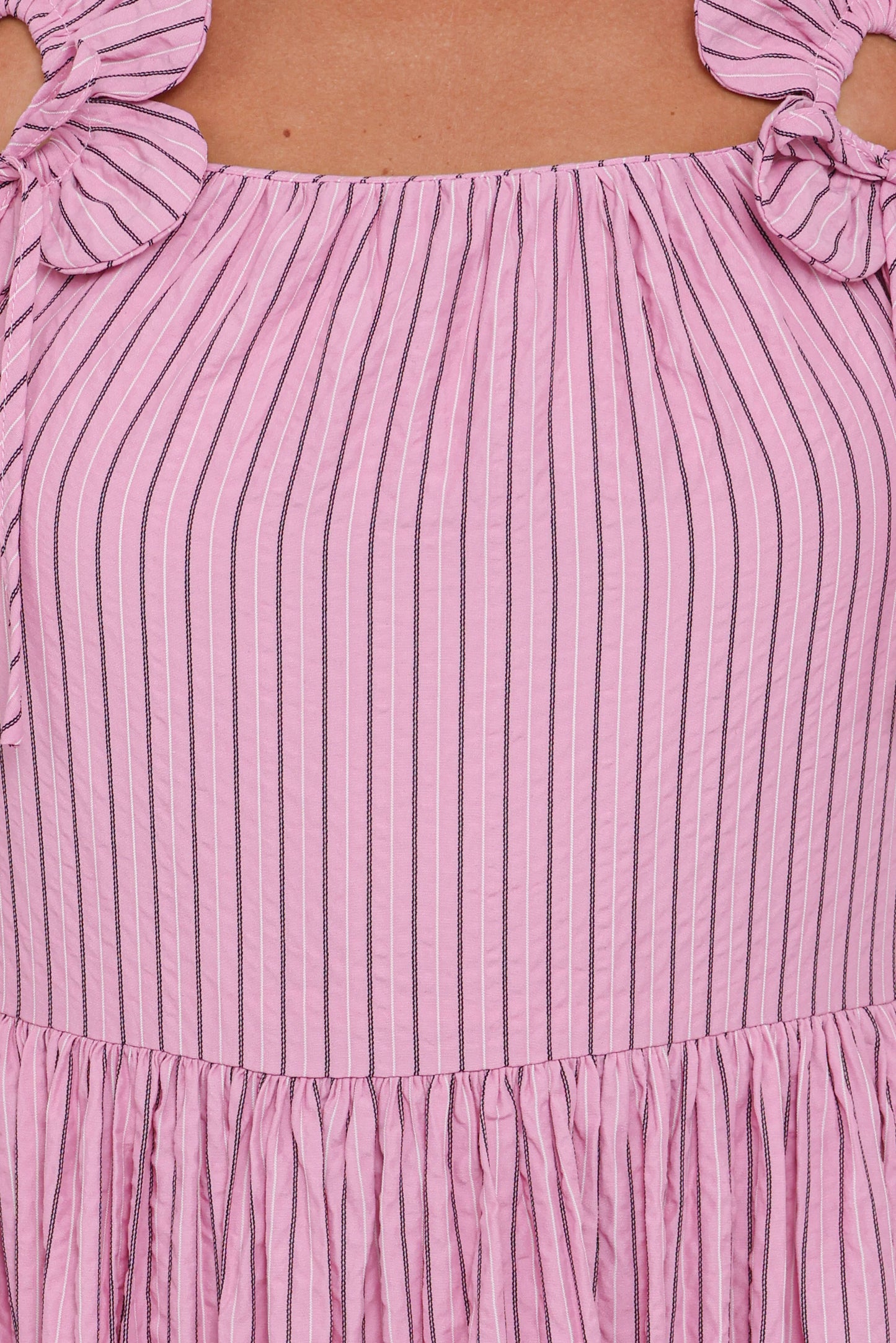 Alden Maxi Dress - Pink/White Stripe