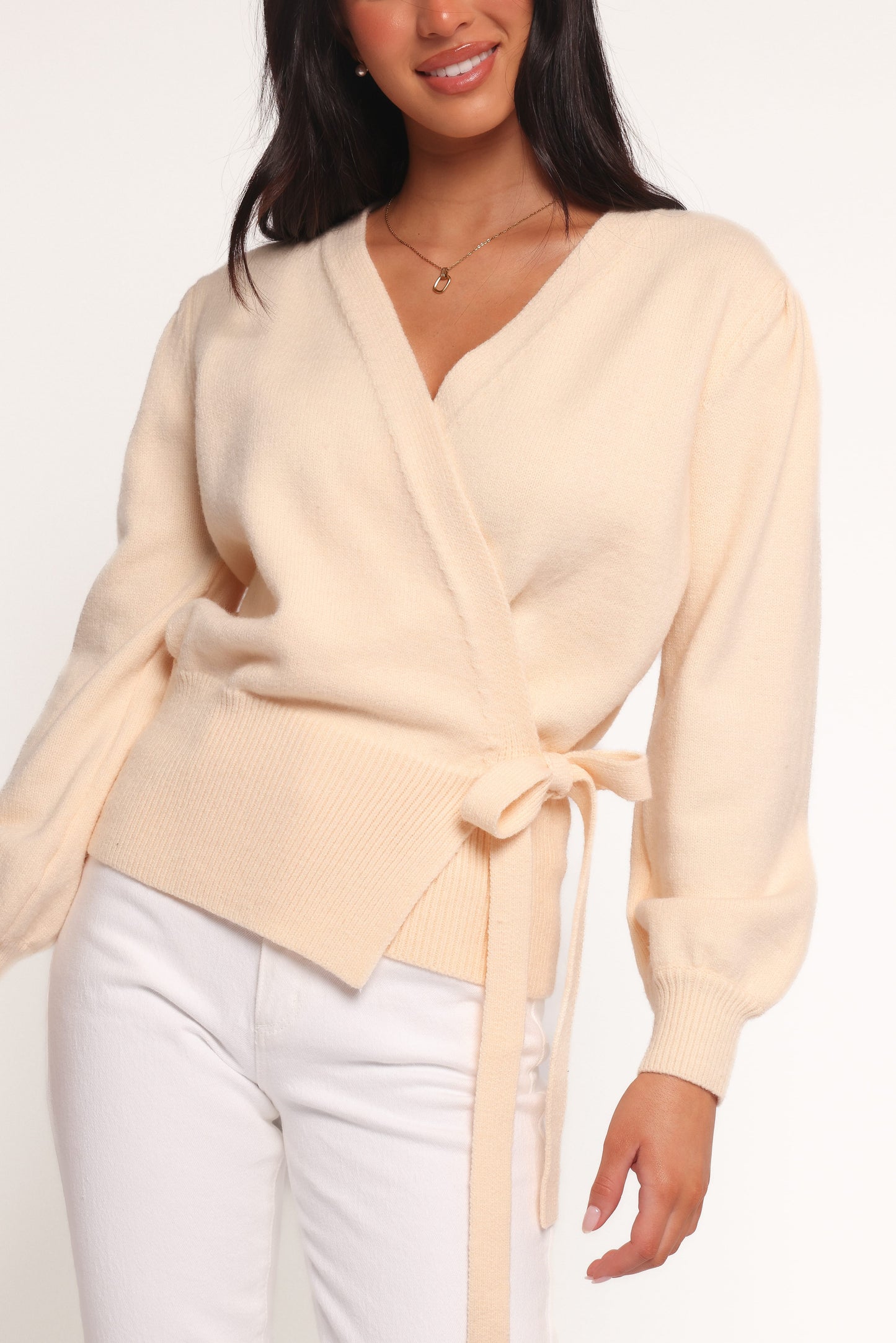Abbey Ballet Wrap Cardigan - Cream