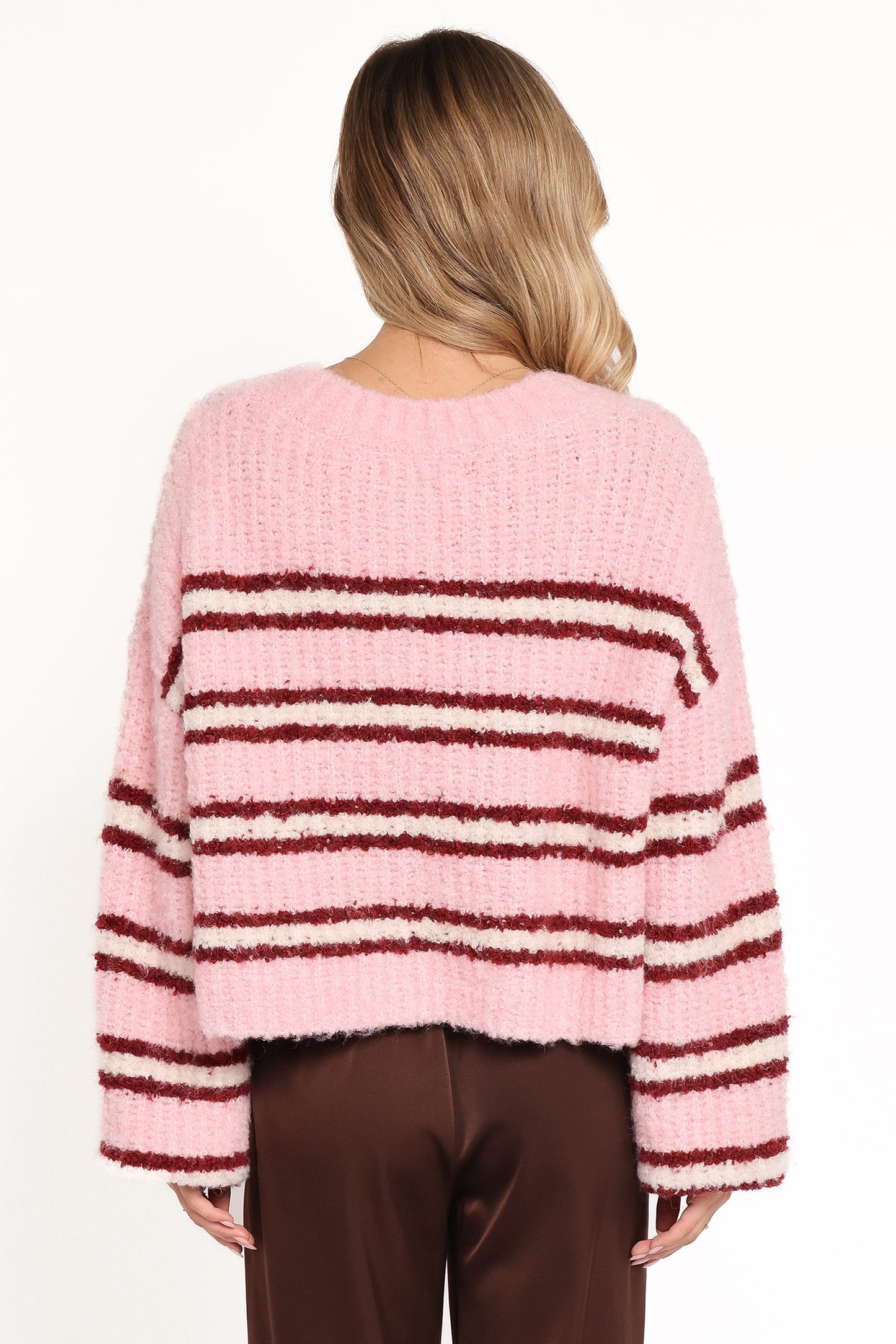 Albertine Cardigan - Pink Stripe