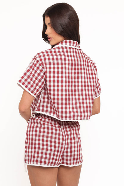 Ana Skort Set - Burgundy