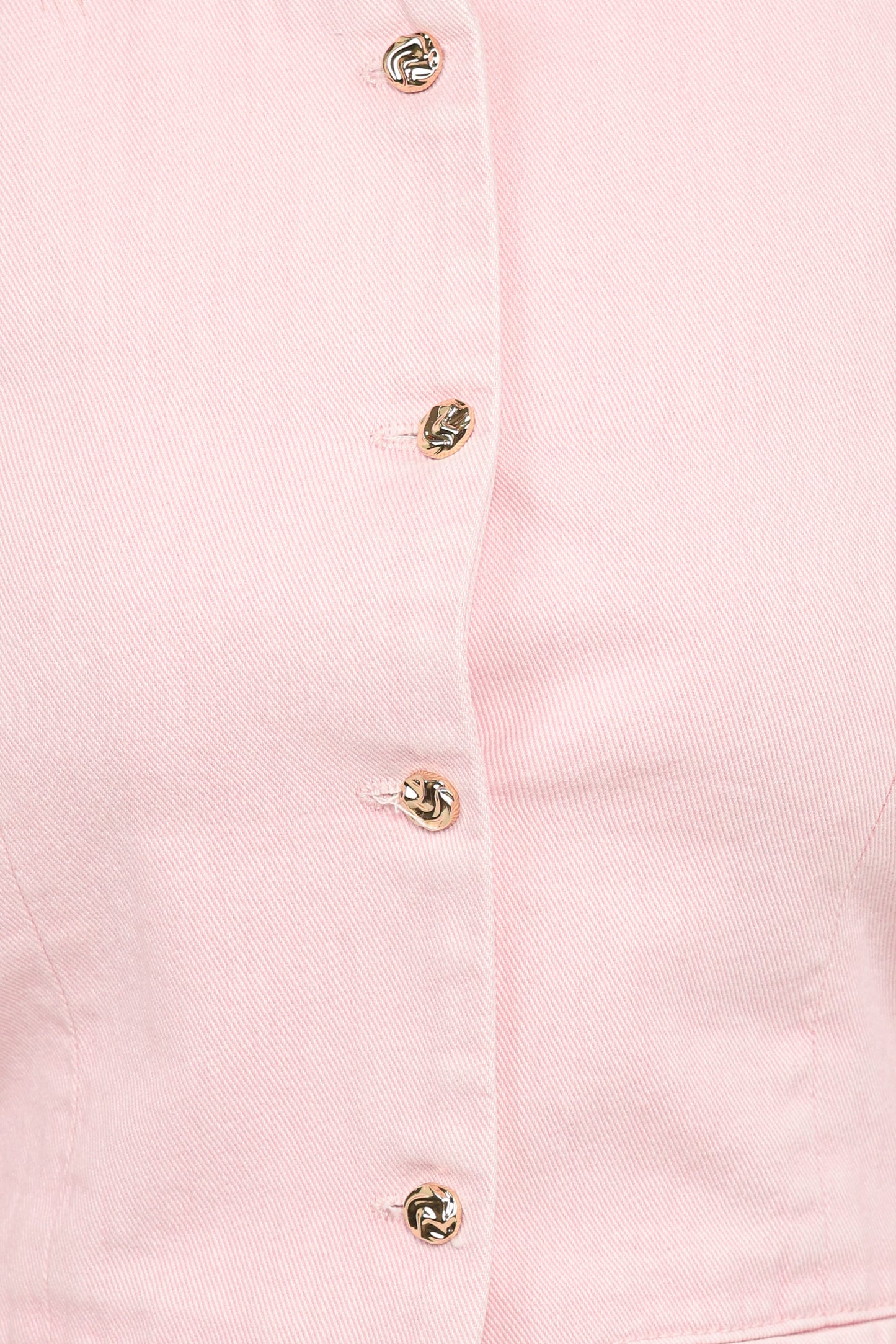 Ailis Denim Vest Top - Dusty Pink