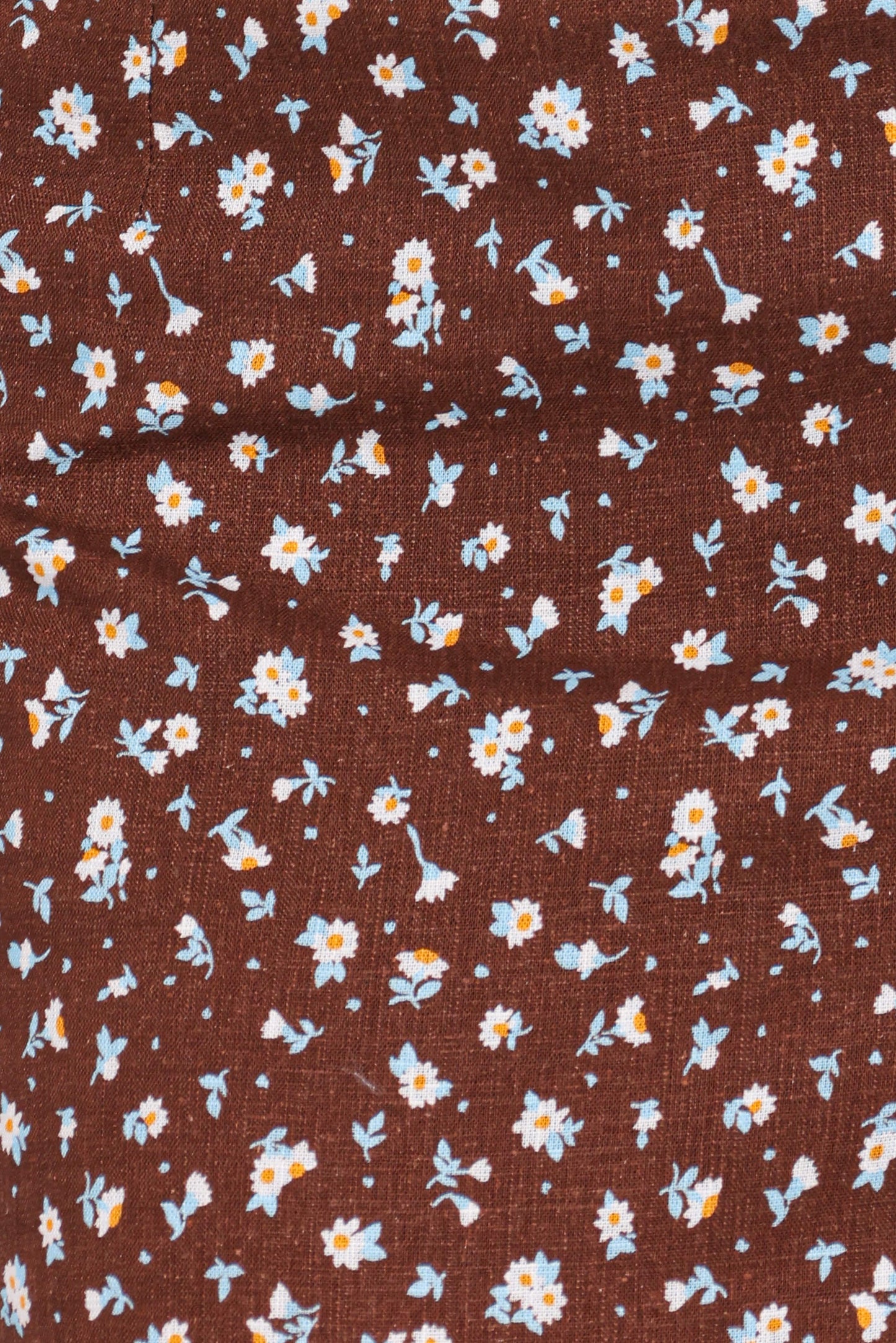 Ashe Cropped Button Up Top - Brown Floral