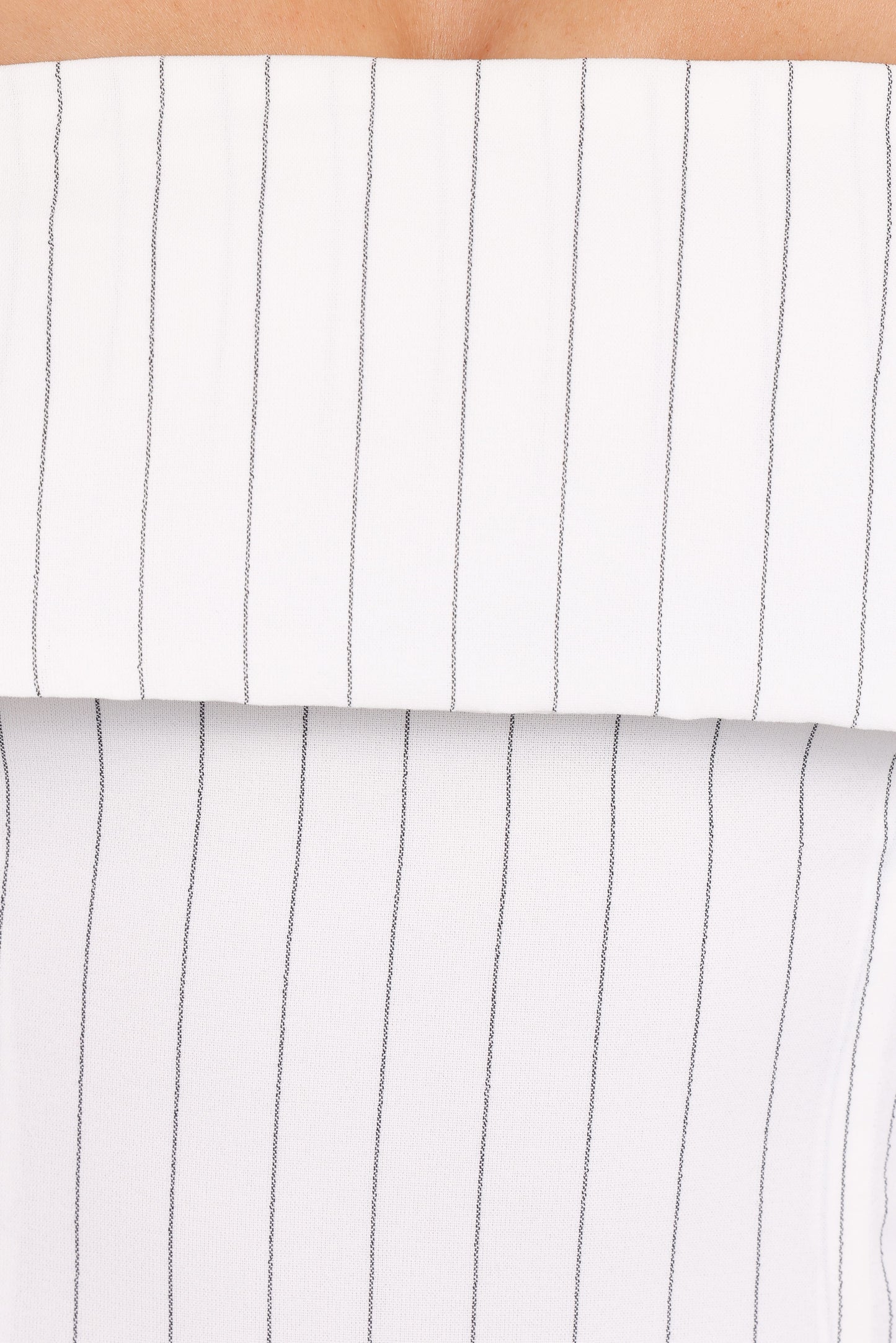 Blakely Strapless Top - White Pinstripe