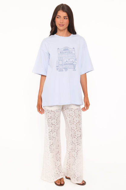 Carmen Graphic Tee - Baby Blue