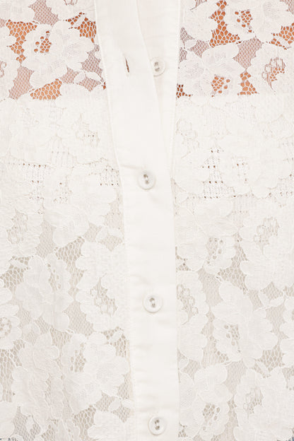 Carol Lace Shirt - White