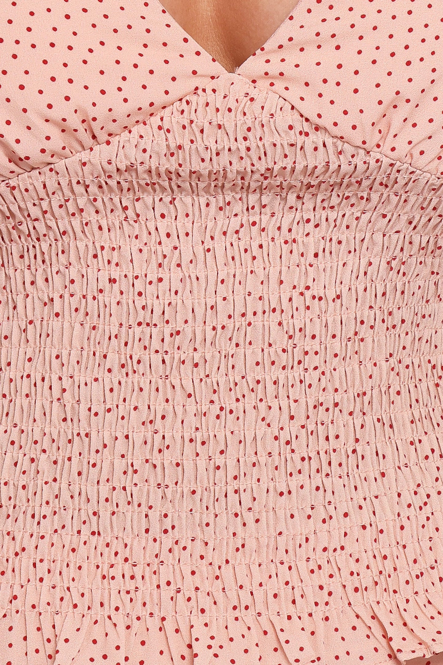 Cinthia Top - Peach Polka Dot