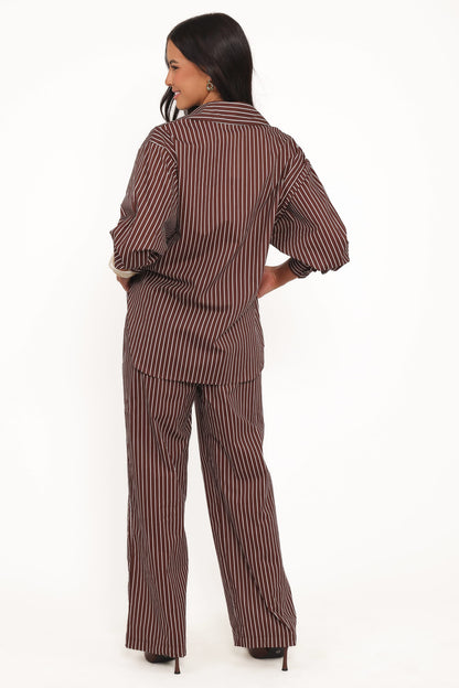 Darya Shirt - Chocolate Stripe