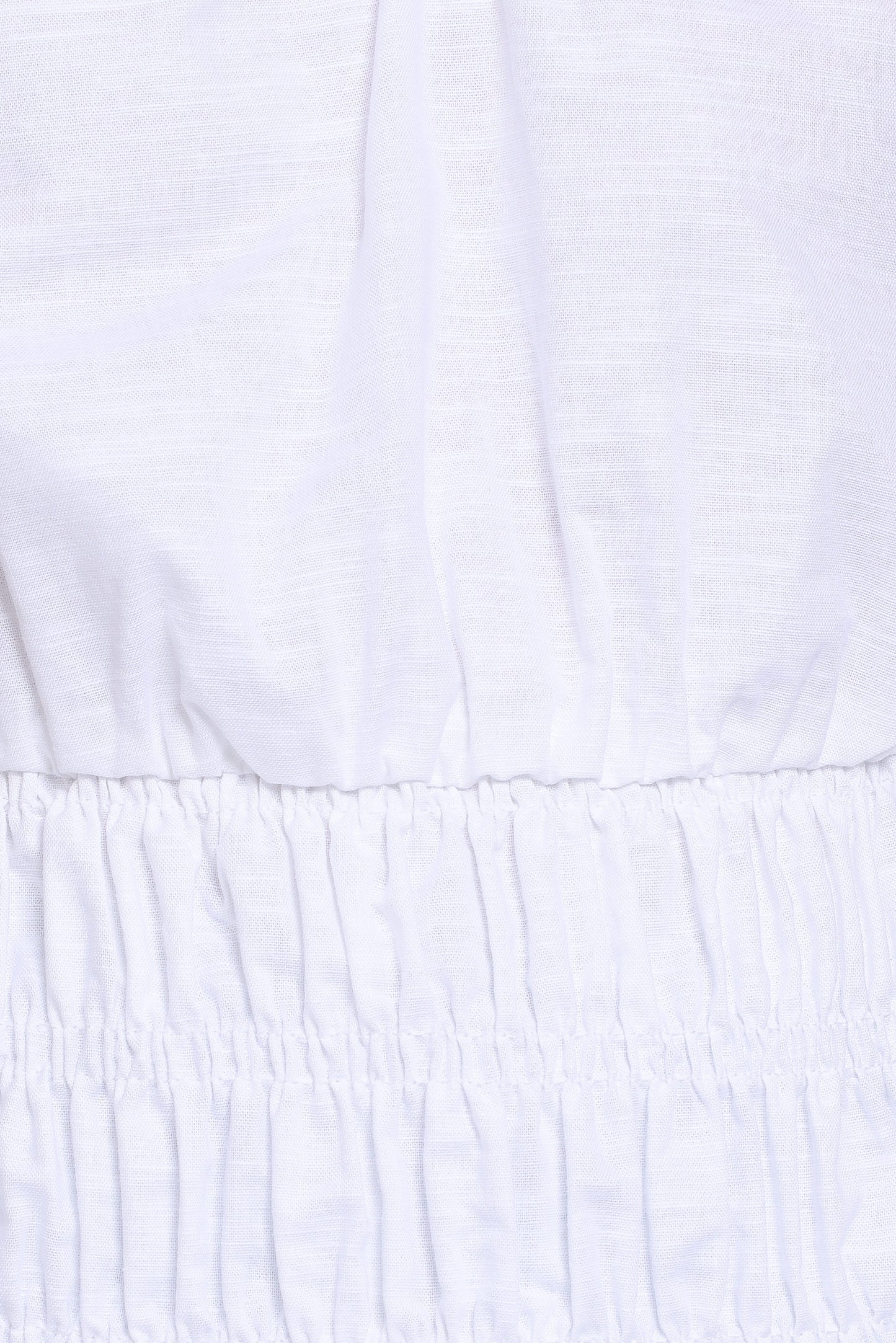 Lucilla Shirred Waist Top - White