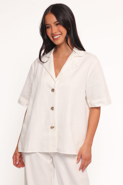 Odelia Denim Shirt - Off White