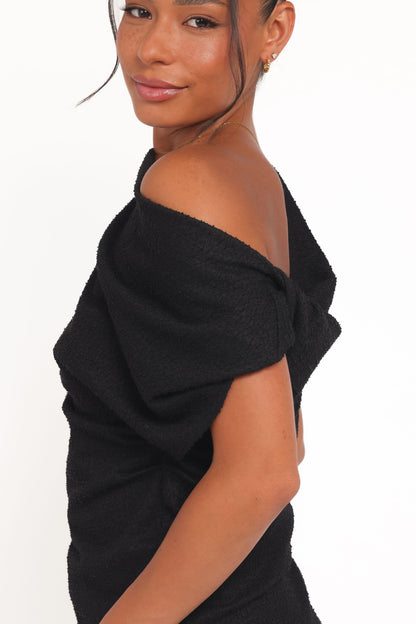 Selma Knit Top - Black