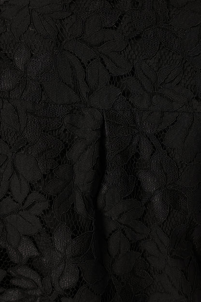 Tadeo Lace Shirt - Black
