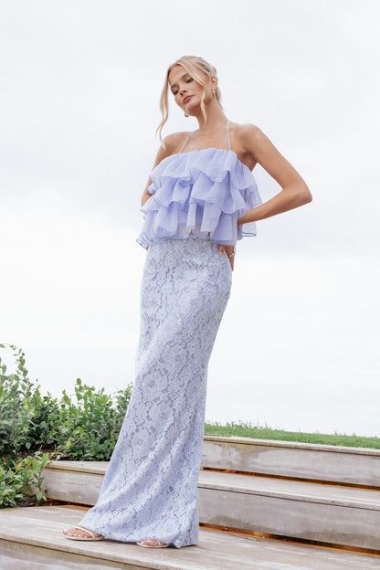 Taelya Flounce Top - Blue