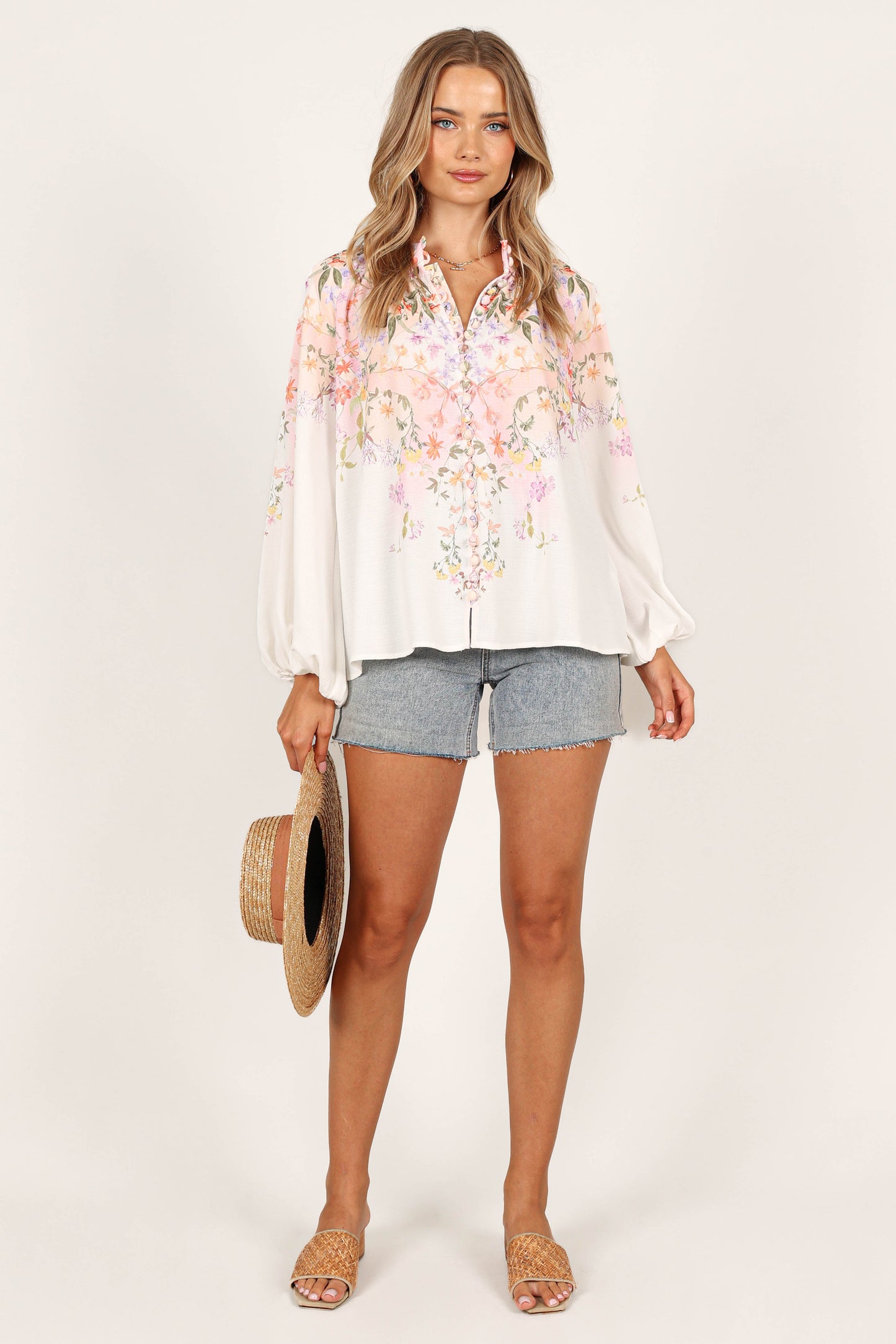 Tiarna Shirt - White Floral