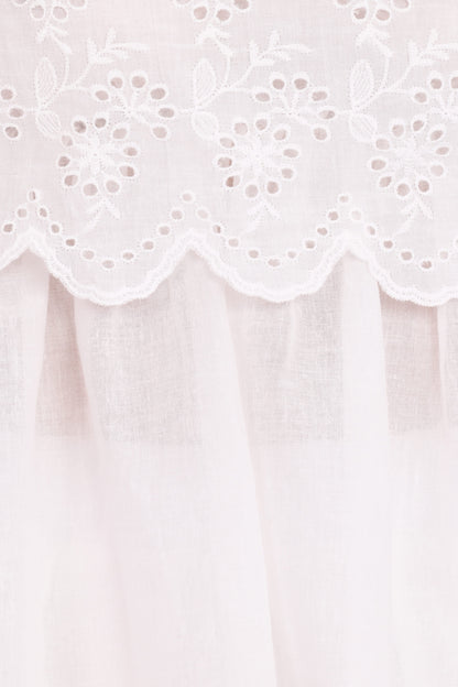 Zera Eyelet Top - White