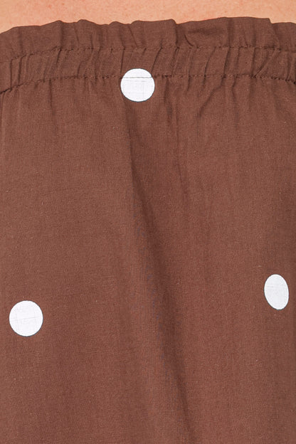 Aerin Pant Set - Chocolate Polka Dot