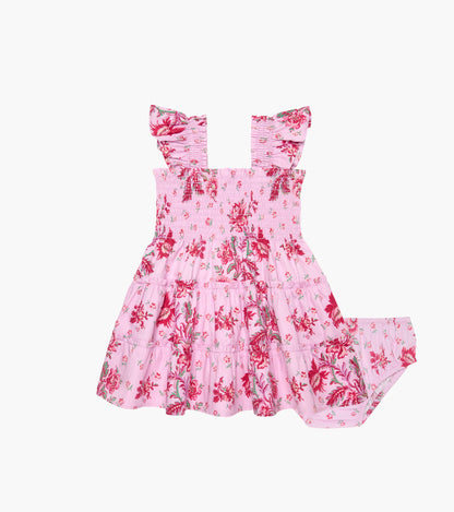 The Baby Ellie Nap Dress - Pink Delft Bouquet