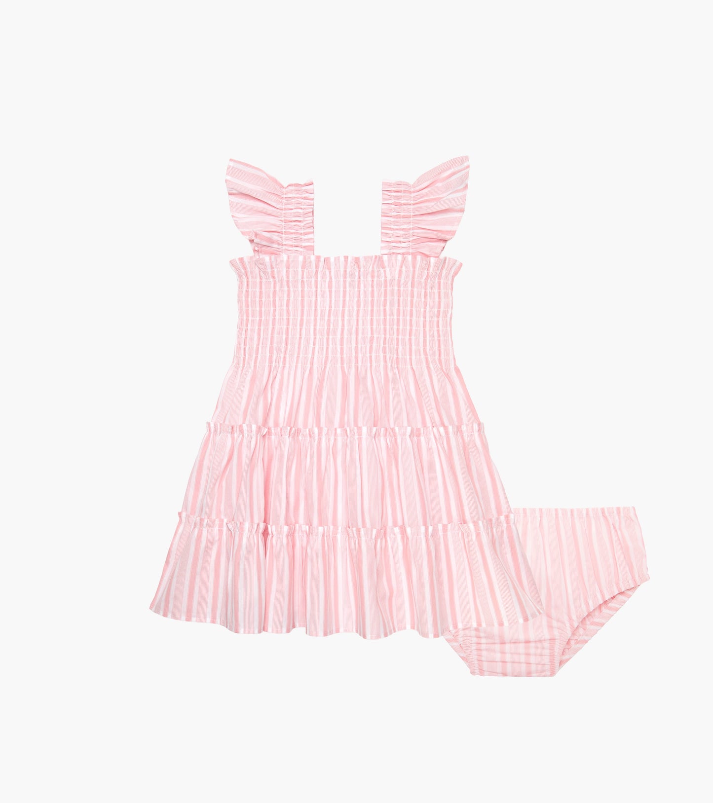 The Baby Ellie Nap Dress - Pink Variegated Stripe