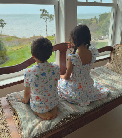 The Tiny Lou PJ Set - Nantucket Seas