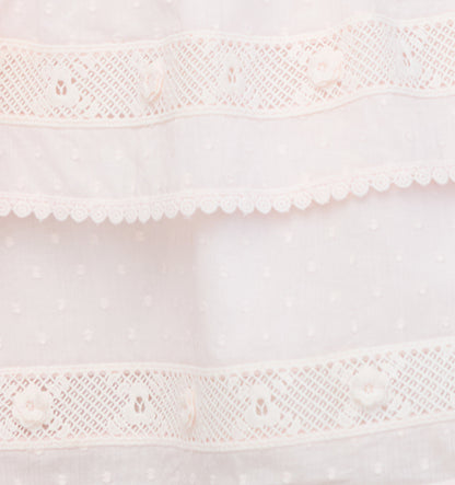 The Camri Top - Powder Pink Swiss Dot