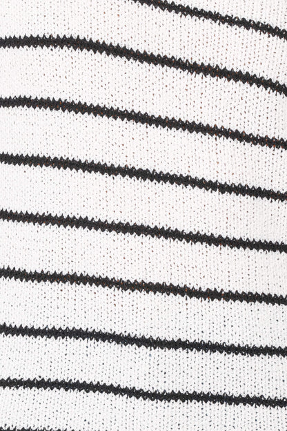 Coco Knit Top - White Stripe