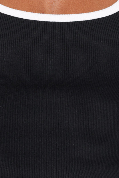Juanita Knit Top - Black/White