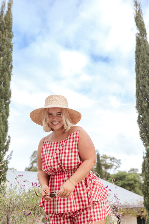 Rory Top - Red Gingham