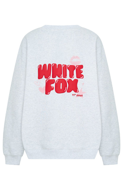 11th Street Sweet Kisses Oversized Sweater Cherry Glaze