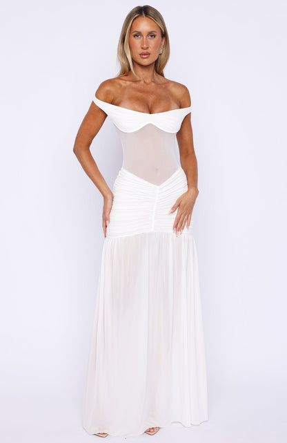 Let's Get Married Maxi Dress Off White