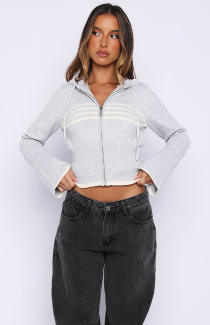 Mellisandra Knit Cardigan Grey Marle