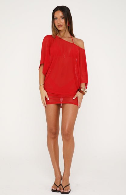 Sunkiss Society Mini Dress Ruby