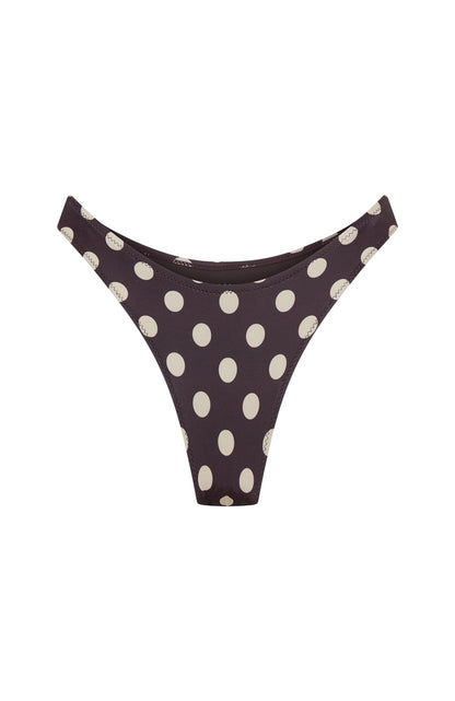 Washed Up Cheeky Bottoms Choc/Cream Polka Dot